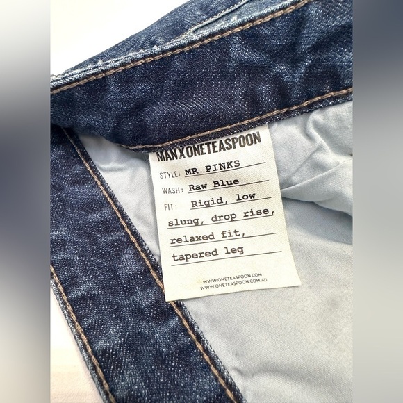 NEW! ONE TEASPOON MAN X Mr Pinks Relaxed Distressed Denim Jean Shorts Size 33 - Picture 12 of 14